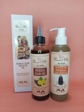 Herbal Hair Growth Oil + Herbal Shampoo-Flowless Glow