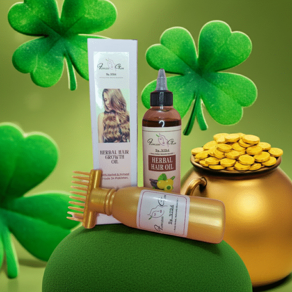 Herbal Hair Growth Oil + Oil Applicator Bottle-Flowless Glow