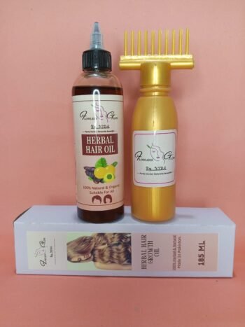 Herbal Hair Growth Oil + Oil Applicator Bottle-Flowless Glow