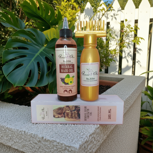 Herbal Hair Growth Oil + Oil Applicator Bottle-Flowless Glow