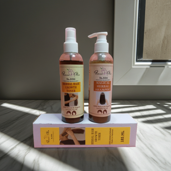 Herbal Hair Toner + Herbal Shampoo-Flowless Glow