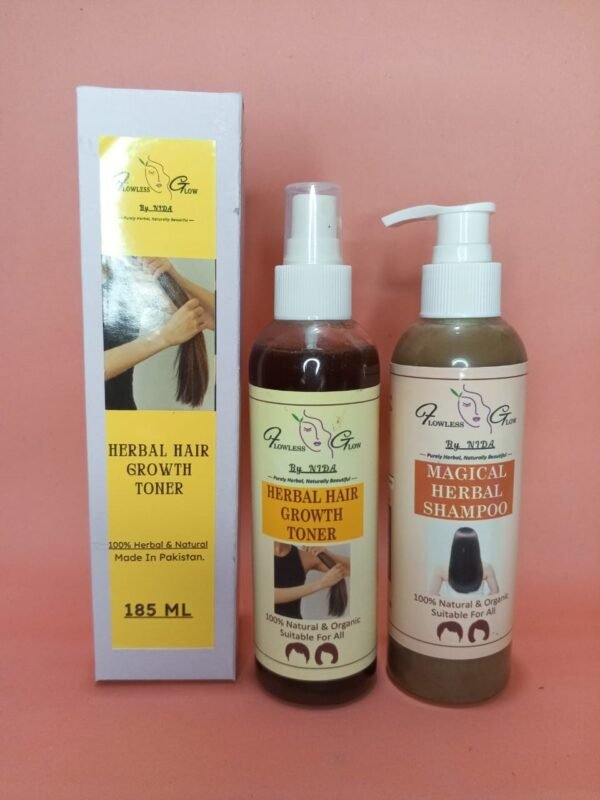Herbal Hair Toner + Herbal Shampoo-Flowless Glow